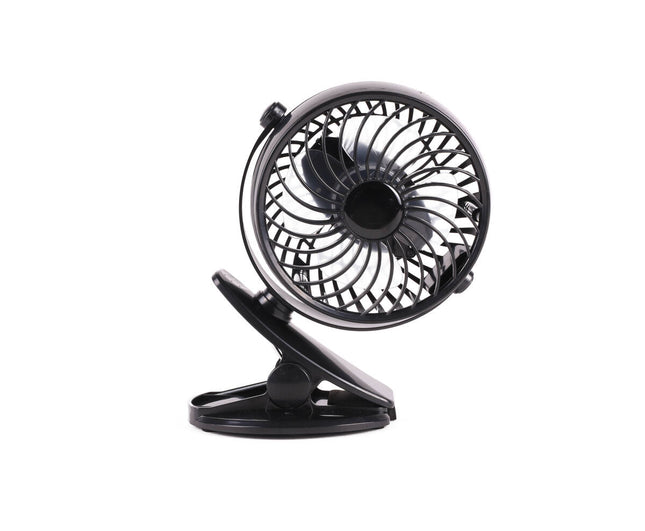 Draagbare 3-Snelheden Clipventilator, Oplaadbaar, 360° Draaibaar, USB