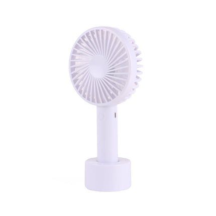 Oplaadbare Handventilator met 3 Snelheden en Houder, Incl. USB Kabel