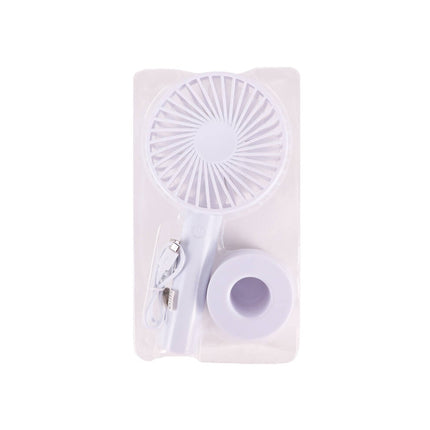 Oplaadbare Handventilator met 3 Snelheden en Houder, Incl. USB Kabel