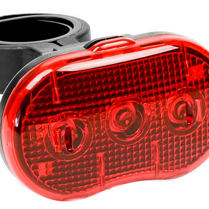 Fietslamp LED rood – Functie Chasing-knipperen - aan - uit, 31,8 mm