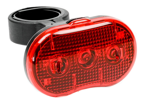 Fietslamp LED rood – Functie Chasing-knipperen - aan - uit, 31,8 mm