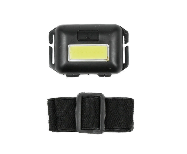 Hoofdlamp 2W COB, 80lm, 3 modi, verstelbare band, ideaal voor kamperen