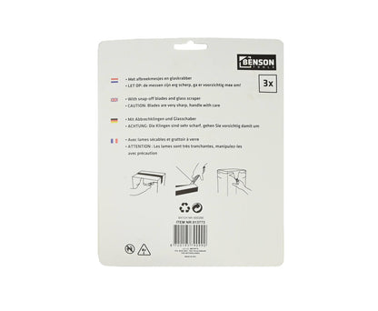3-delige Hobbymessen Set: Afbreekmesjes & Glaskrabber voor DIY.