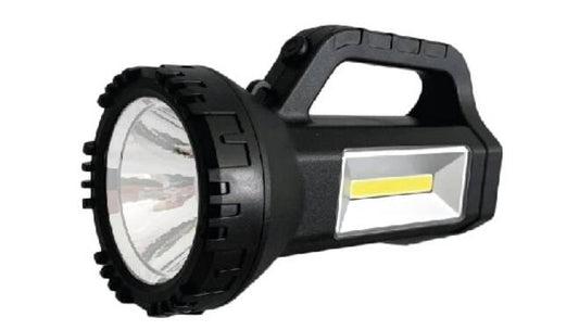 Zaklamp 1W LED + COB + handvat