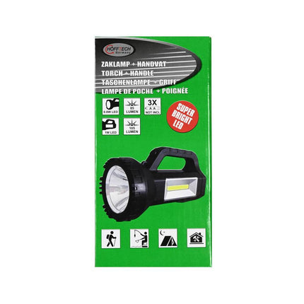 Zaklamp 1W LED + COB, 85-105 Lumen, 4 Modi, Perfect voor Camping