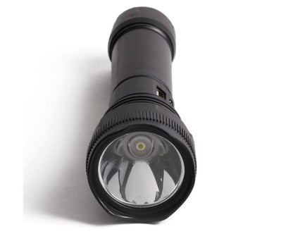 Oplaadbare 1W LED & 3W COB Zaklamp, 162x49mm, USB, Zwart