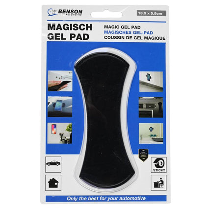 Zwarte Gel Pad Sticker: Telefoonhouder, Antislip, Herbruikbaar Nano-gel.