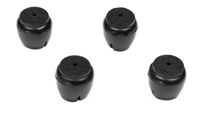 PVC Vilt Stoelpoot Beschermers Zwart - Set van 8 voor Vloerbescherming