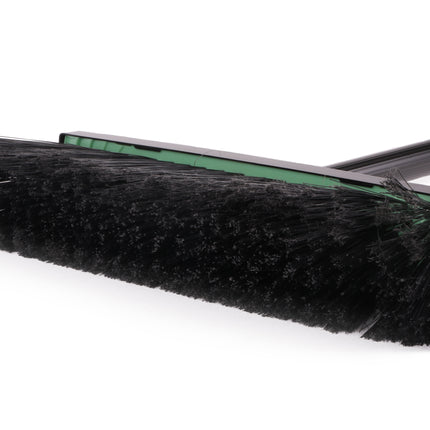 Bezem zacht + steel zwart – Kleur zwart, Afmeting bezem 35 x 9 cm (lxb), 9 cm, 130 cm