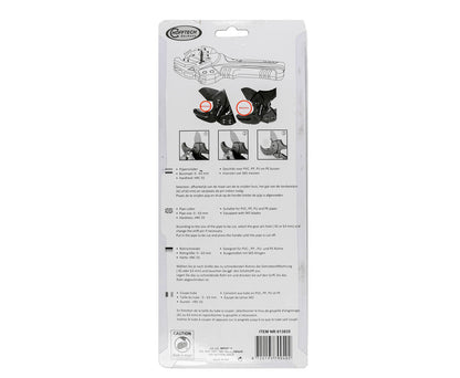 Pijpensnijder 0-63mm: Snijdt PVC, PP, PU, PE buizen moeiteloos.