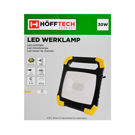 LED Werklamp 30W 3180lm 6000K met Stopcontact, Ideaal voor Klussen