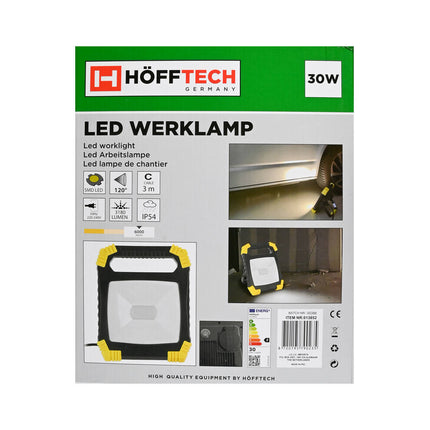 LED Werklamp 30W 3180lm 6000K met Stopcontact, Ideaal voor Klussen