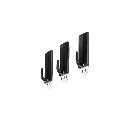 Zwarte 5x2cm Zelfklevende Haken 3st, Herbruikbaar voor Lichte Objecten