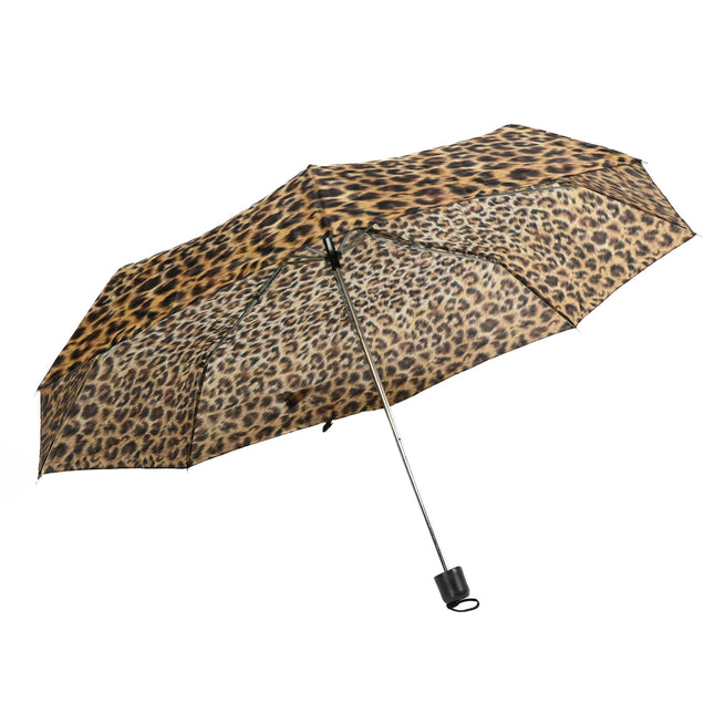 Paraplu mini luipaard – Doorsnede uitgeklapt 93 cm, Hoogte uitgeklapt 55 cm, 93 cm