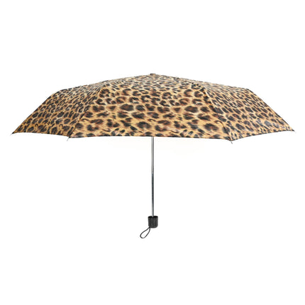 Paraplu mini luipaard – Doorsnede uitgeklapt 93 cm, Hoogte uitgeklapt 55 cm, 93 cm