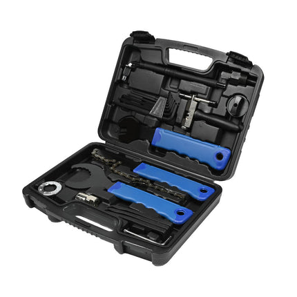 Fietsgereedschapset 21-delig: Inclusief kettingzweep, pedaalspanner.