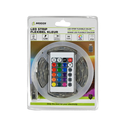 Flexibele 3m RGB LED Strip met Afstandsbediening voor Sfeerverlichting