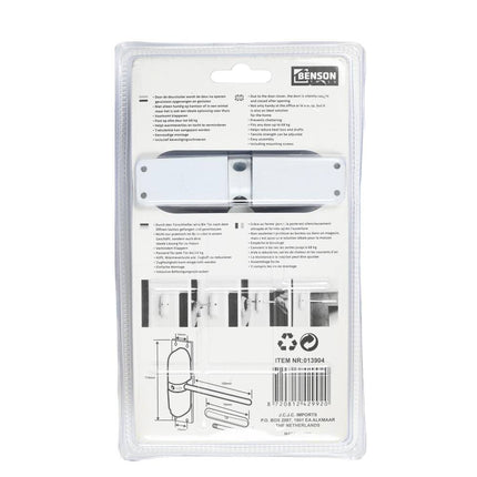 Deursluiter voor deuren tot 68 kg, geruisloze en automatische sluiting.