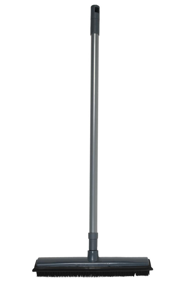 Bezem rubber met trekker + steel – · Telescopische steel 68 - 120 cm, 120 cm, 5 cm