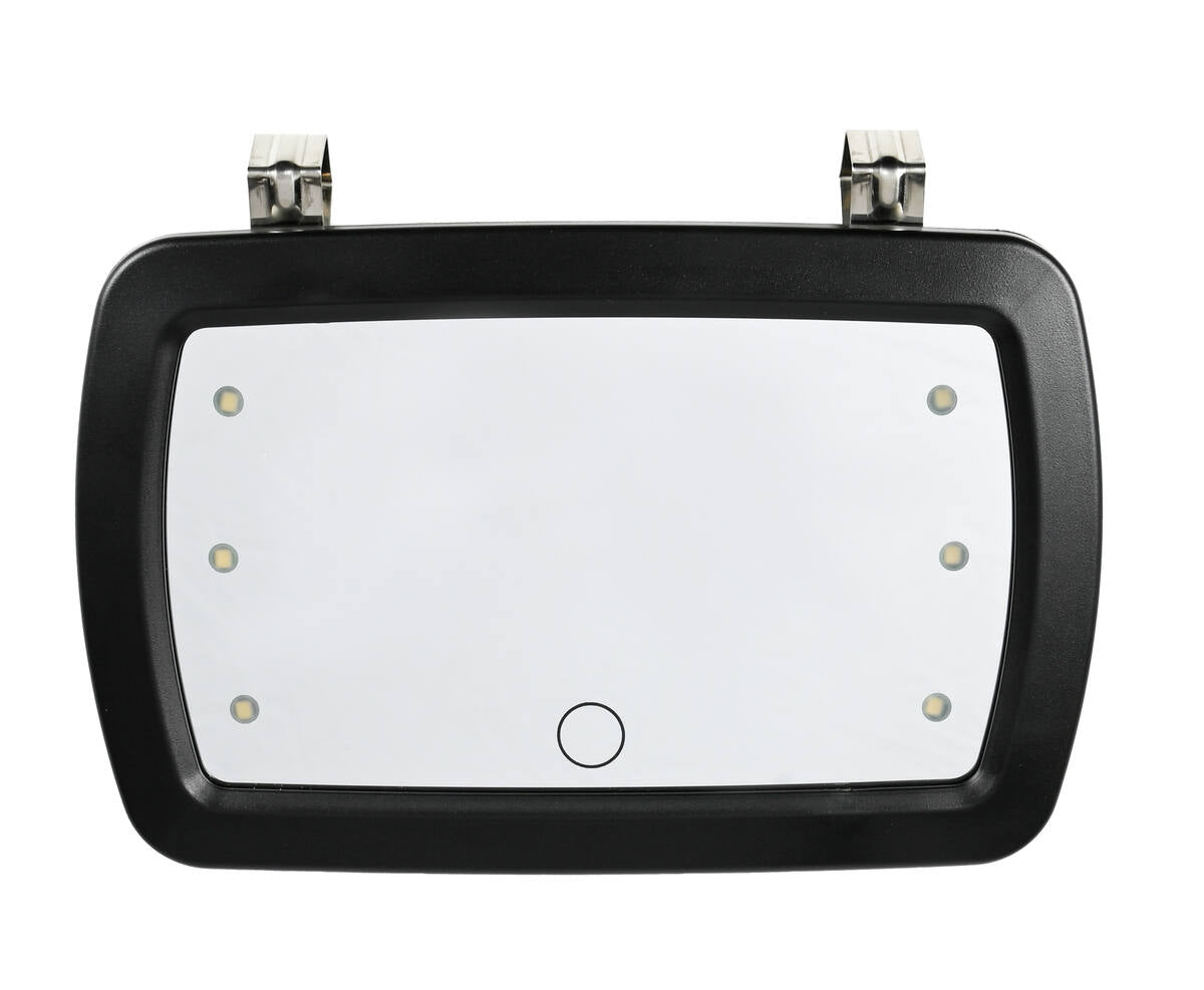 Auto Make-up Spiegel 6 LED, Touch, Compact, Zonneklep Bevestiging