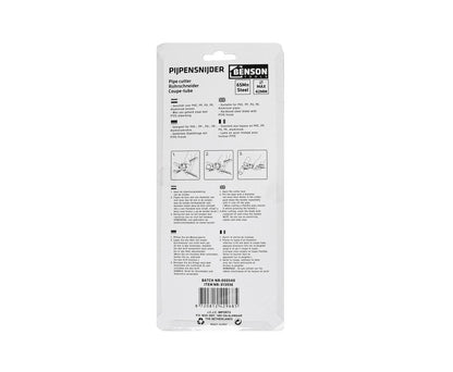 Pijpensnijder 0-42 mm, 65Mn mes, PTFE-coating, voor PVC en PE buizen.