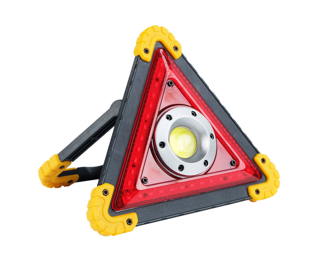 LED Driehoek 5W: 300 Lumen Veiligheid, Rood Knipperen Noodlicht