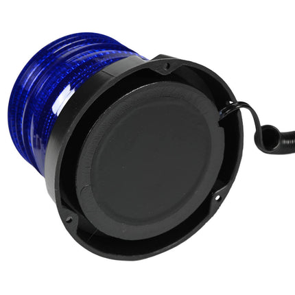 Blauwe LED Zwaailamp 12V, Magnetisch, 30 LEDs, 6W, 123x95x108mm