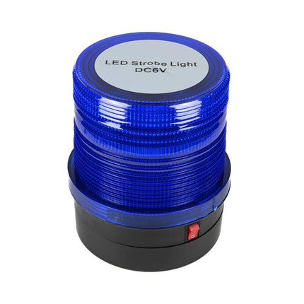 LED Flitslamp Blauw 2.4W, 24 LED's, Strobe, Magnetische Bevestiging