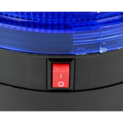 LED Flitslamp Blauw 2.4W, 24 LED's, Strobe, Magnetische Bevestiging