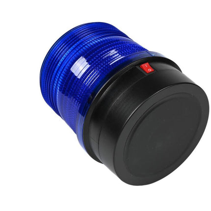 LED Flitslamp Blauw 2.4W, 24 LED's, Strobe, Magnetische Bevestiging