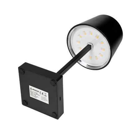 Zwarte Dimbare LED Tafellamp met Oplaadbare Batterij en Touch