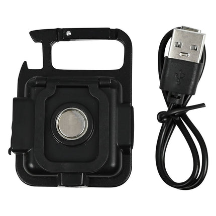 COB Zaklamp Sleutelhanger: Oplaadbaar, USB, 230 Lumen, 4 Modi