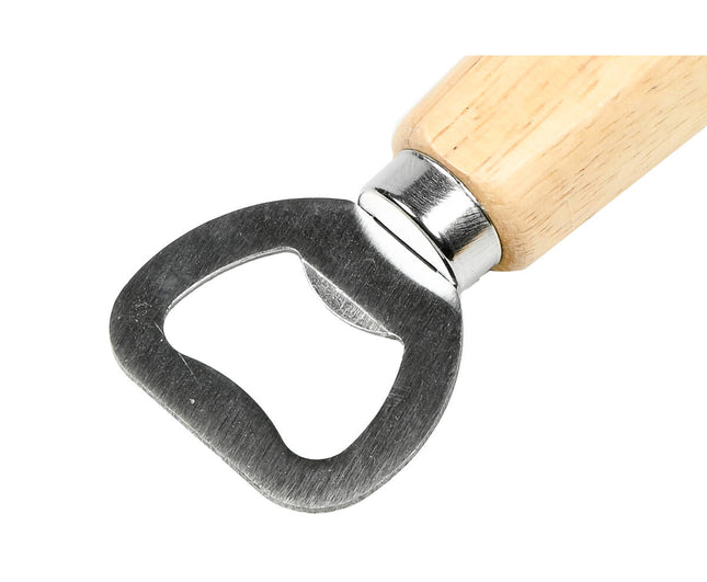 Houten Flessenopener 14cm - Geschikt voor Kroonkurken, Links/Rechts