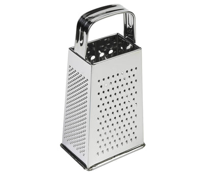 RVS Rasp 4-zijdig, 18 cm - Snij en Rasp Groenten & Kaas Simpel