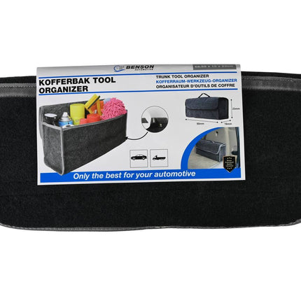 Kofferbak Organizer 50x16x23cm met Klittenband voor Gereedschap