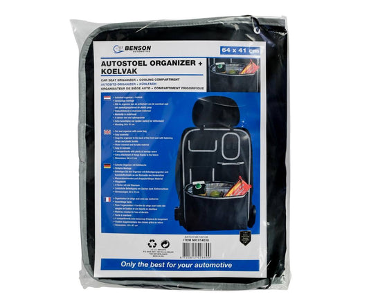 Autostoel Organizer 64x41cm met Koelvak en 4 Opbergvakken