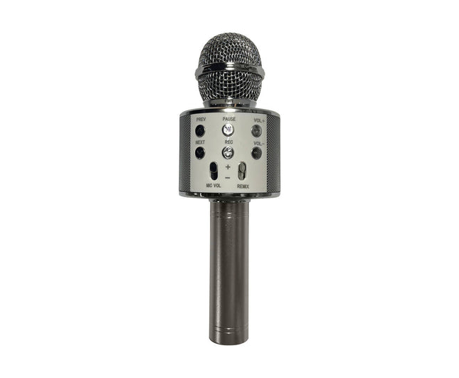Draadloze Karaoke Microfoon Zilver, 3W, 600mAh, Echo, iOS/Android