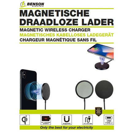 Magnetische Draadloze Lader 15W - Snel Opladen voor Qi-Compatibele Devices
