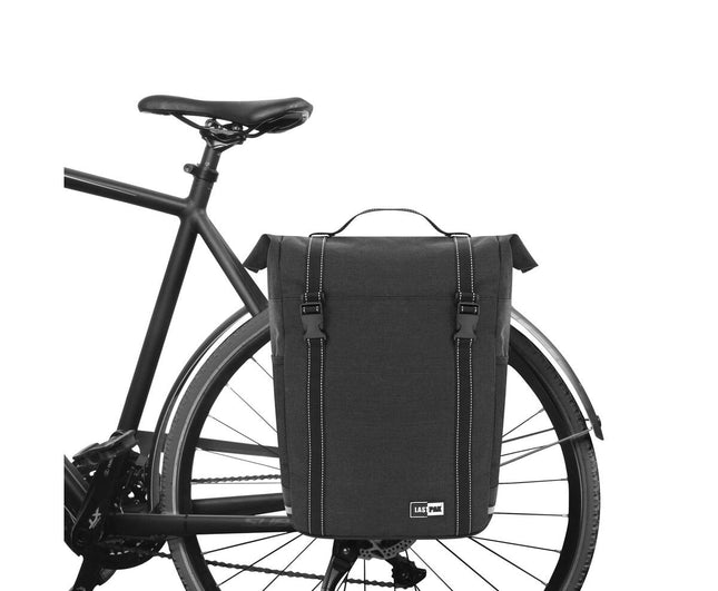 Zwarte Fietstas 15L, Waterafstotend, Met Ritssluiting en Handvat