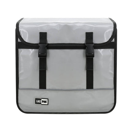 Fietstas Dubbel 35L Nardo Grijs, Kliksluiting, Kinderzitje, Waterafstotend