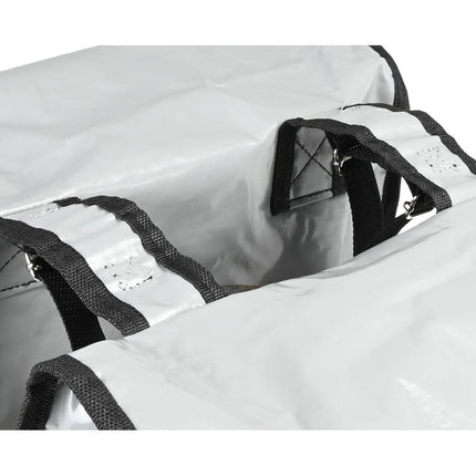 Fietstas Dubbel 35L Nardo Grijs, Kliksluiting, Kinderzitje, Waterafstotend