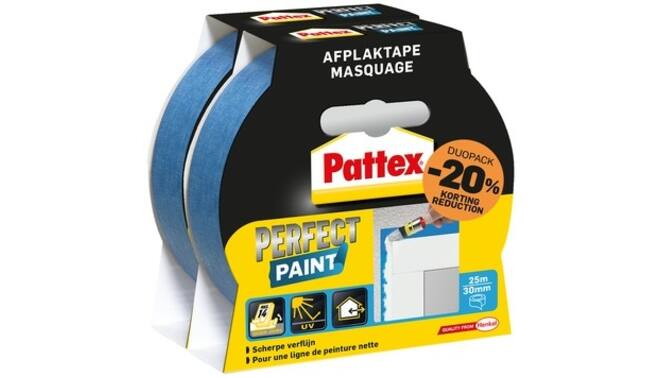 Pattex afplaktape perfect paint 30 mm x 25 m 2 dlg