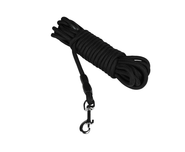 Zoeklijn Hond 5m Zwart, Nylon, Metaal, Voor Wandelen & Training