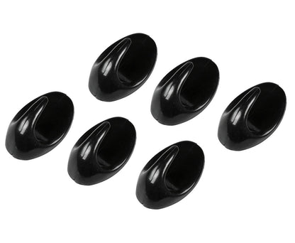 Handdoekhaken 6 dlg Zwart, L48xB30xH20mm, Zelfklevend, Voor Badkamer