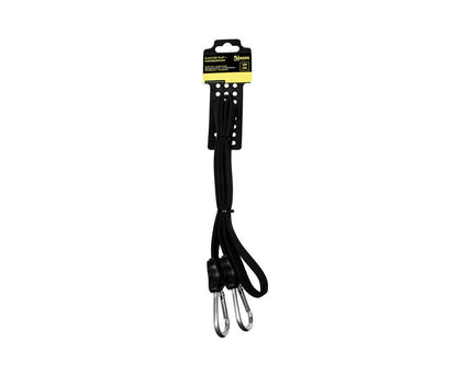 Elastiek 120cm + Karabijnhaak: Flexibel voor lichte bagage.
