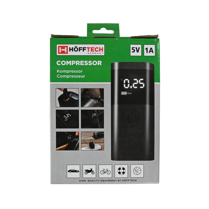 Draagbare Mini Accu Compressor, Auto-/Fietsbanden Oppompen