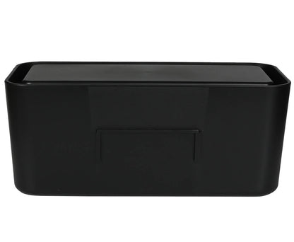 Zwarte Kabelbox 31x13.5x13 cm met Deksel voor Kabelbeheer en Veiligheid