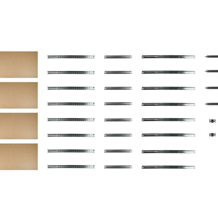 Stellingkast 160x80x40 cm, 320 kg totaal, verstelbare planken.