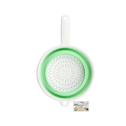Opvouwbaar Vergiet 22cm Groen, Hittebestendig tot 140°C, Handvat