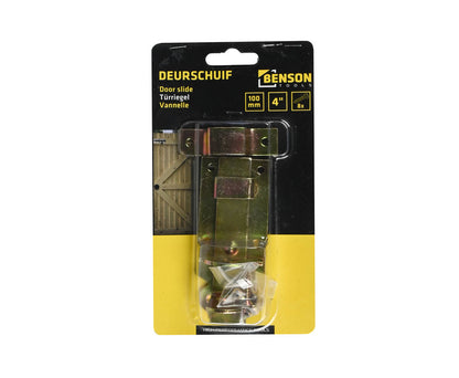 Deurschuif 4" 100 mm Recht, met Hangslotoptie, Inclusief Bevestiging